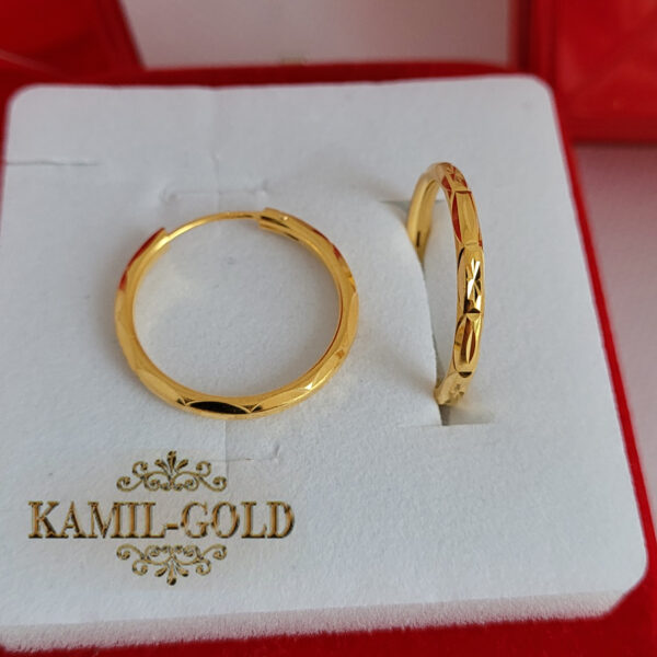 Gold 21 Karta Gold Ohrringe 21 Karat حلق أطقال حلق ذهب